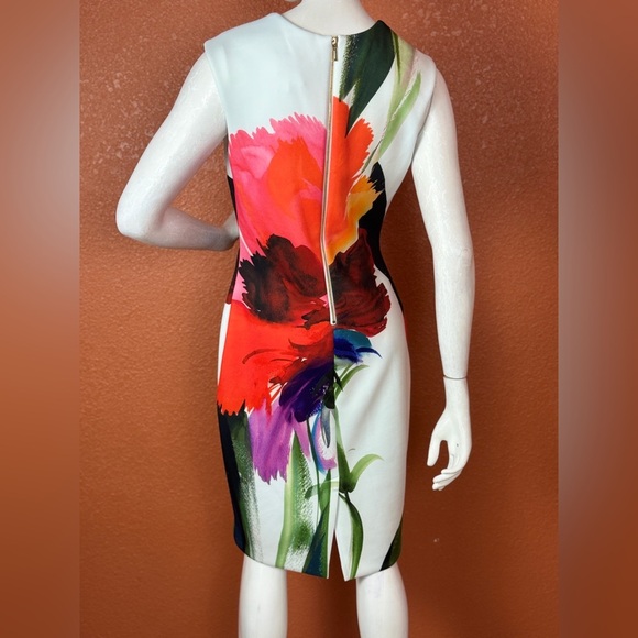 Joseph Ribkoff Strapless Multicolor Floral Dress Size 10  E63 - Picture 4 of 10